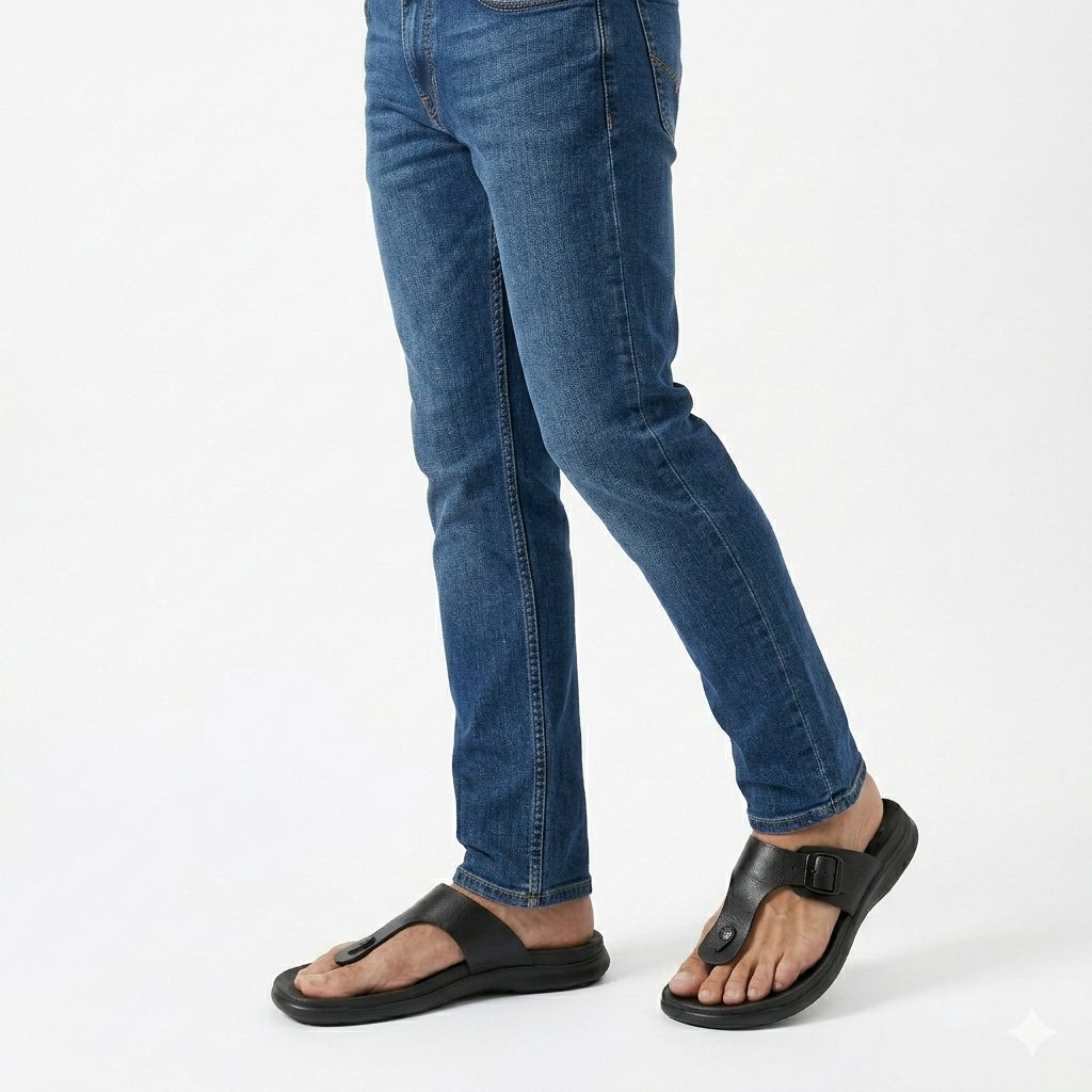 Piquè Leather Cushion Slippers - The Heels India