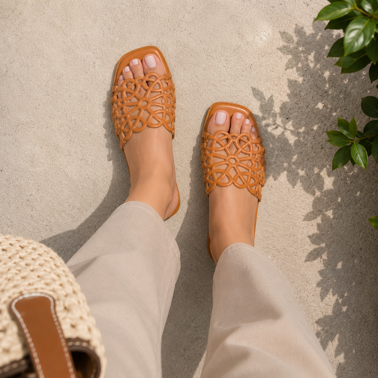 Lima Laser Cut Cushioned Summer Sliders