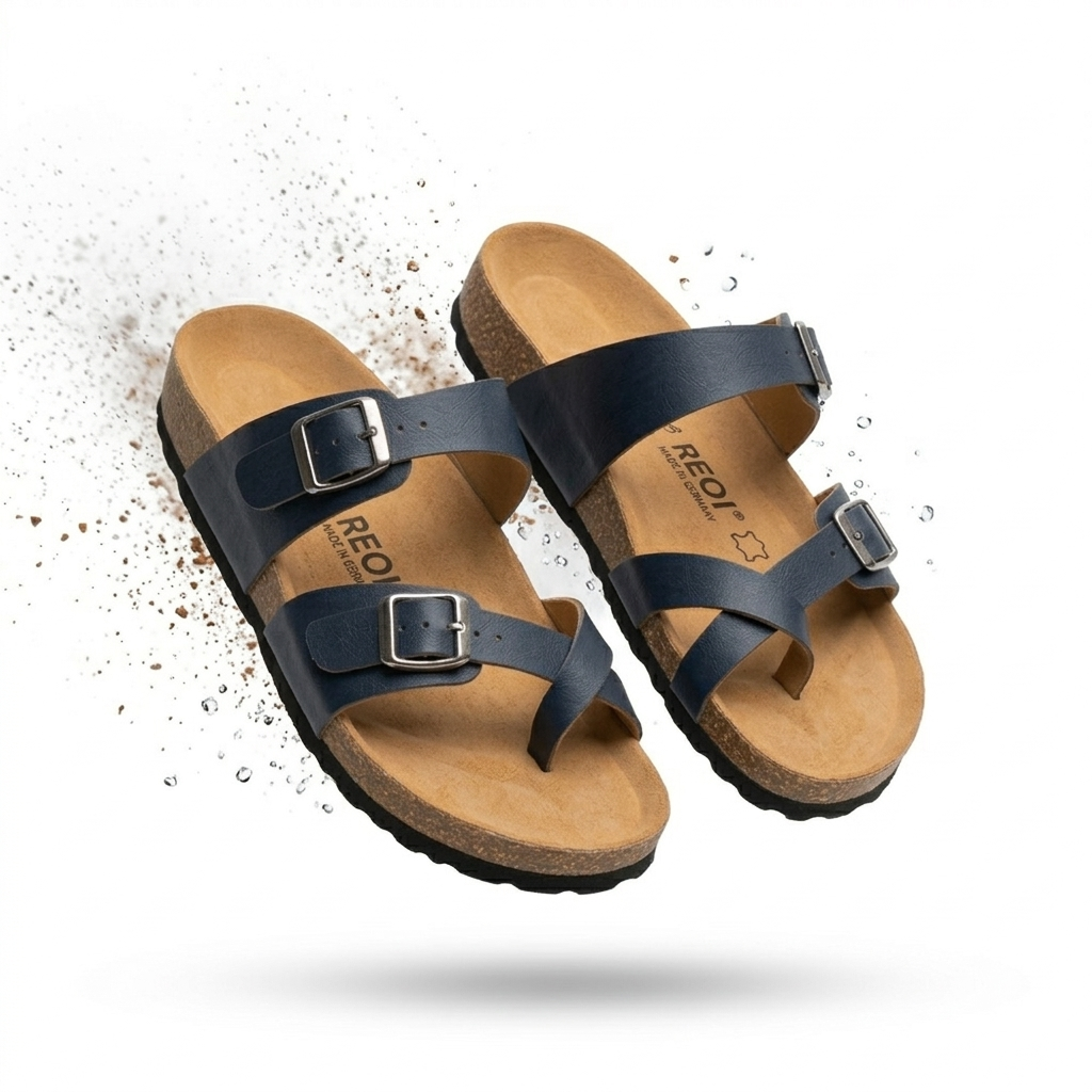 Camila Thumb Strap Cork Summer Sliders
