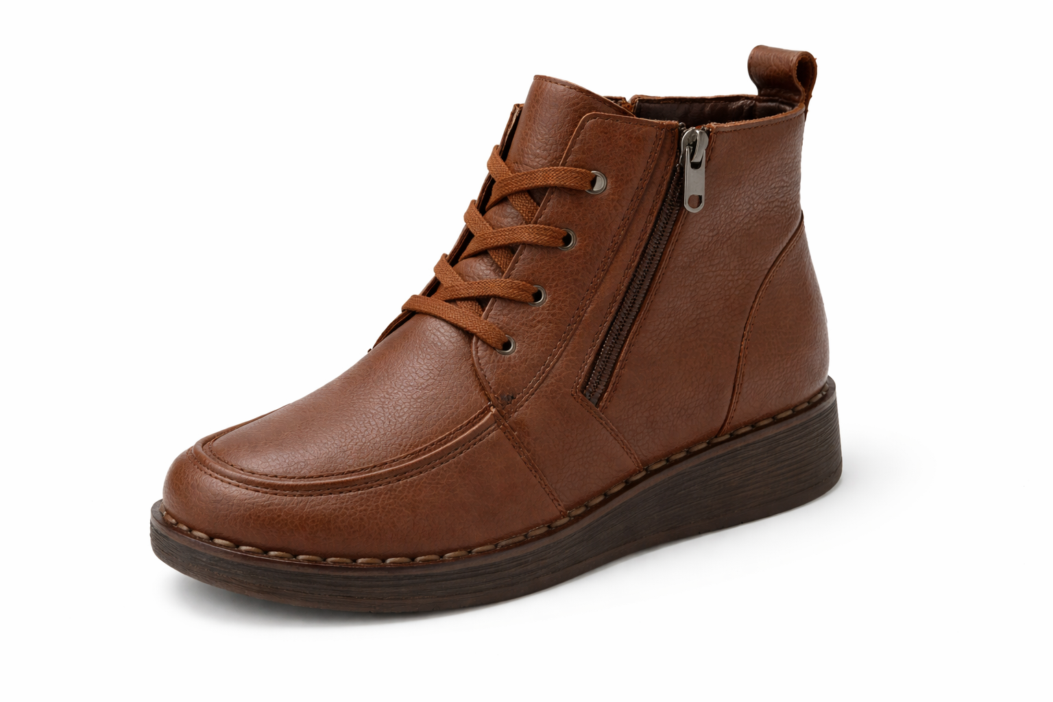 Liza Leather Ankle Lace up Boots