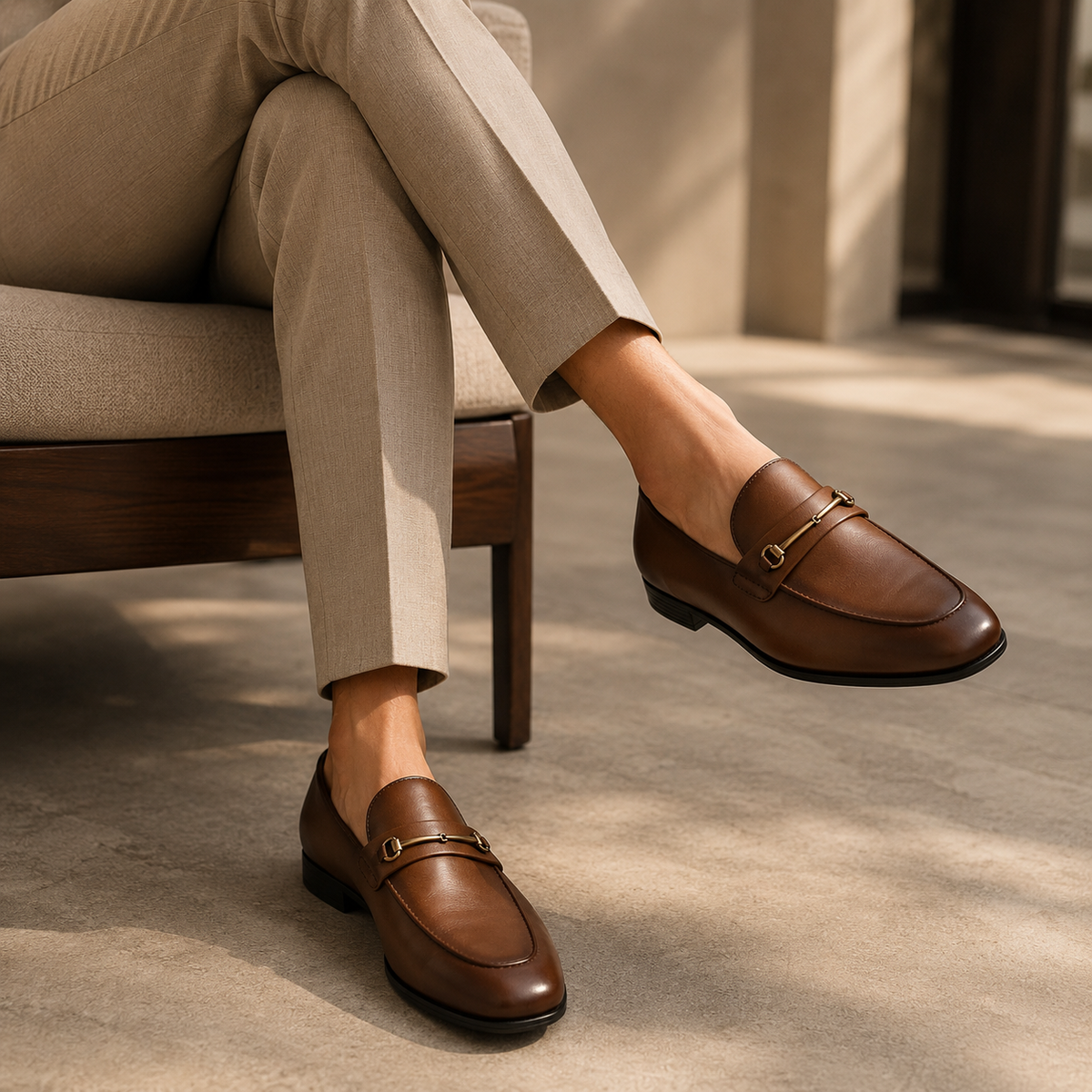 Arius Leather Buckled Loafers