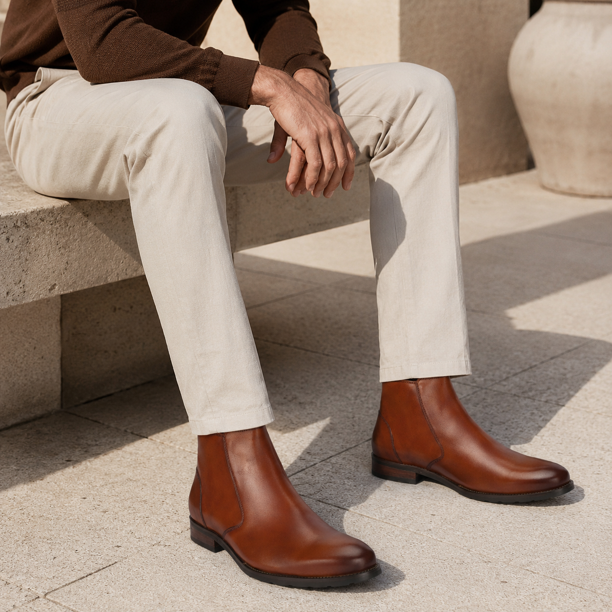 Palmer Premium Leather Ankle Boots - The Heels India