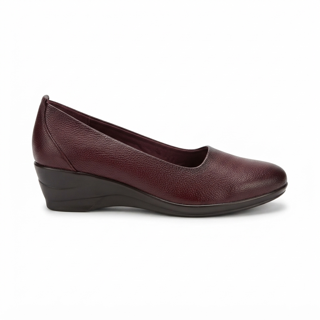 Jessie Leather Everyday Wedge Ballerinas