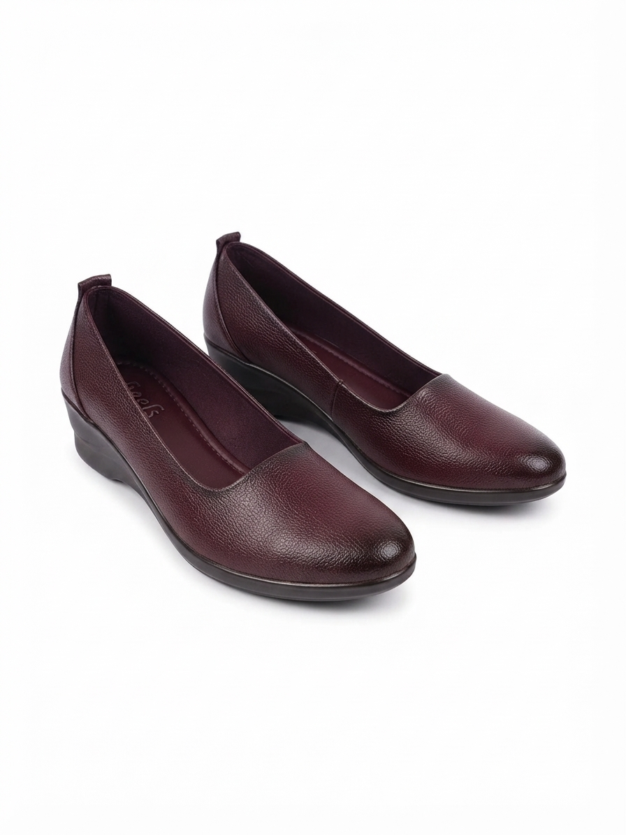 Jessie Leather Everyday Wedge Ballerinas