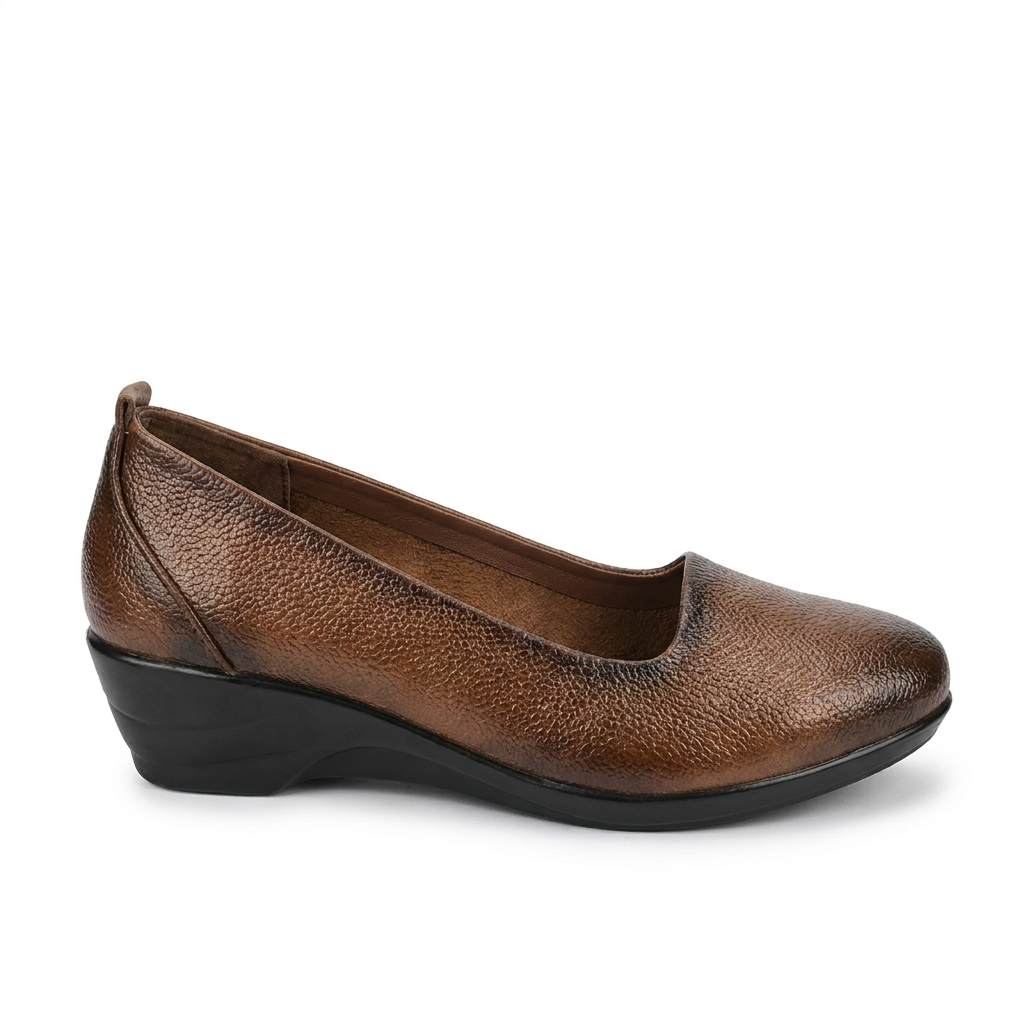Jessie Leather Everyday Wedge Ballerinas