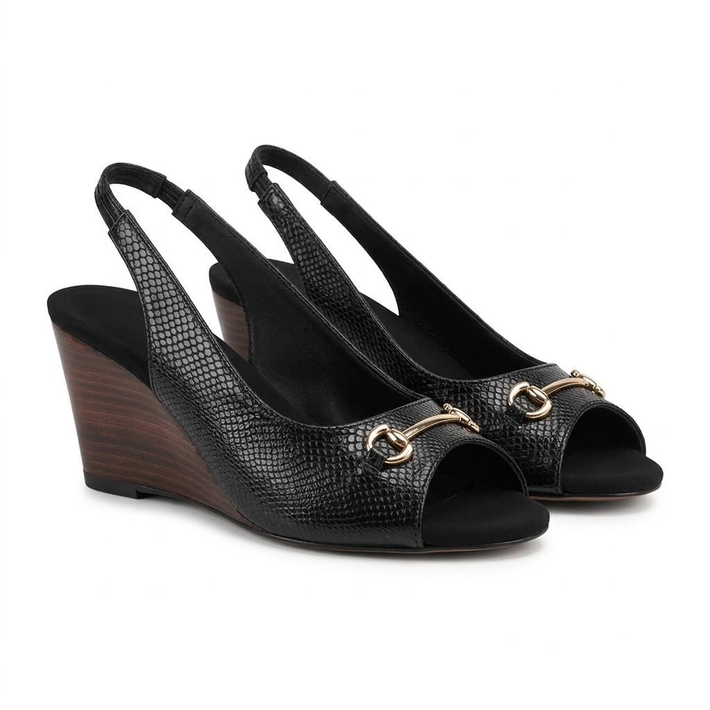 Antoine Wedge Heel Peep-toe Sandals