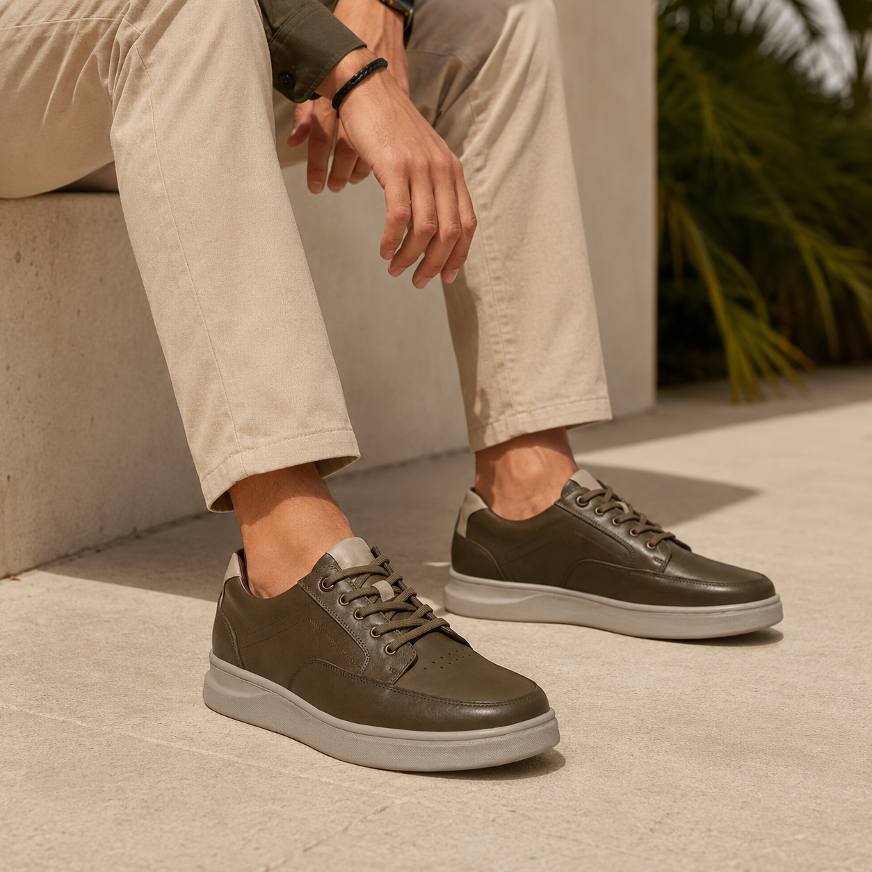 Zero Gravity 2.0 Mateo Leather Lace-up Sneakers - The Heels India