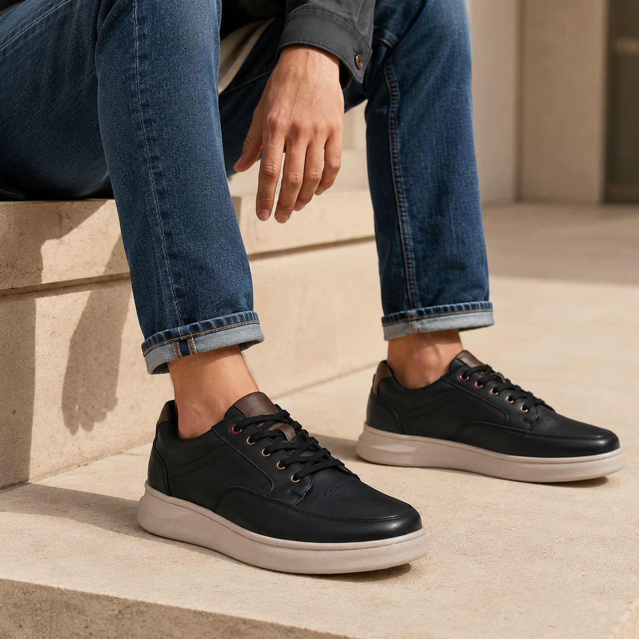Zero Gravity 2.0 Mateo Leather Lace-up Sneakers - The Heels India