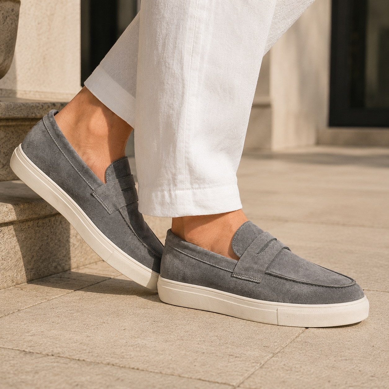 Fabrizio Suede Leather Slipons - The Heels India