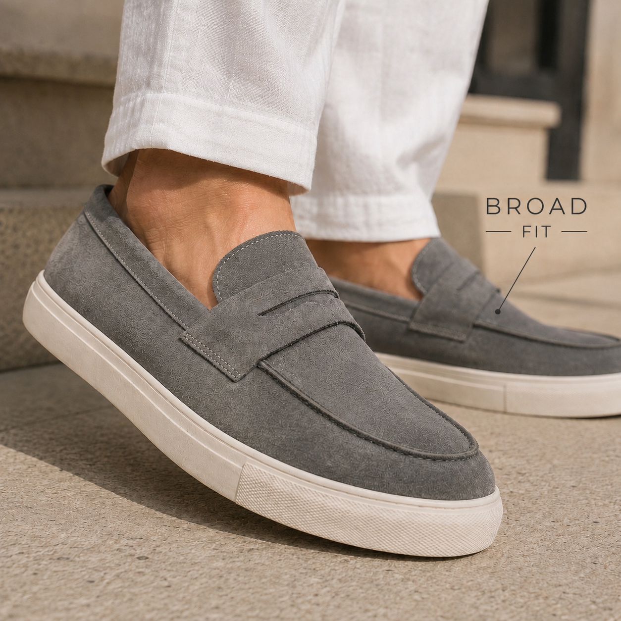 Fabrizio Suede Leather Slipons - The Heels India