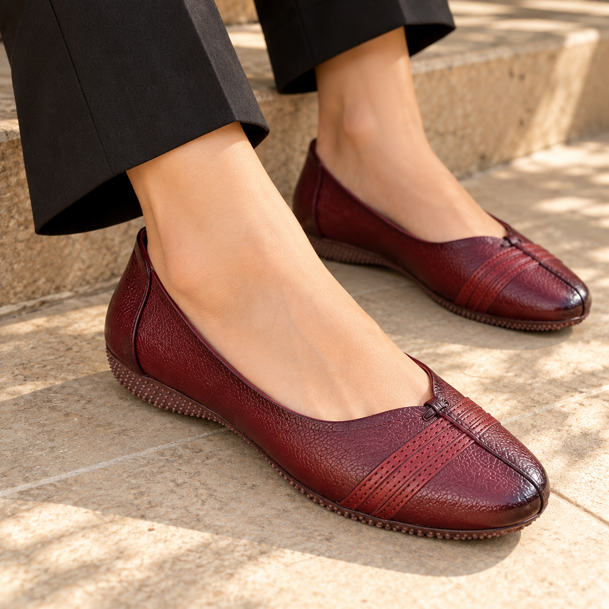 Stripes Classic Leather Loafers