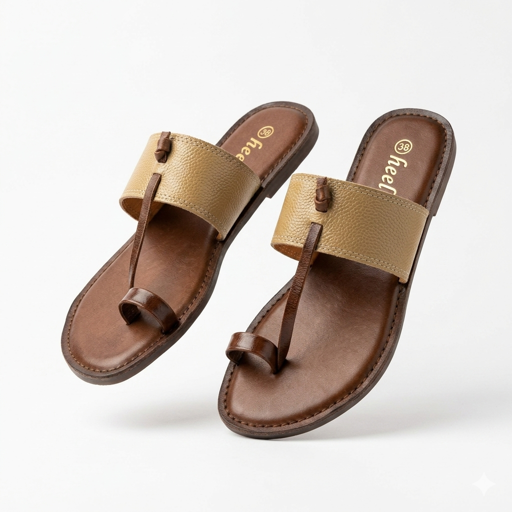 Blake Leather Thumb Kohlapuri Slippers - The Heels India