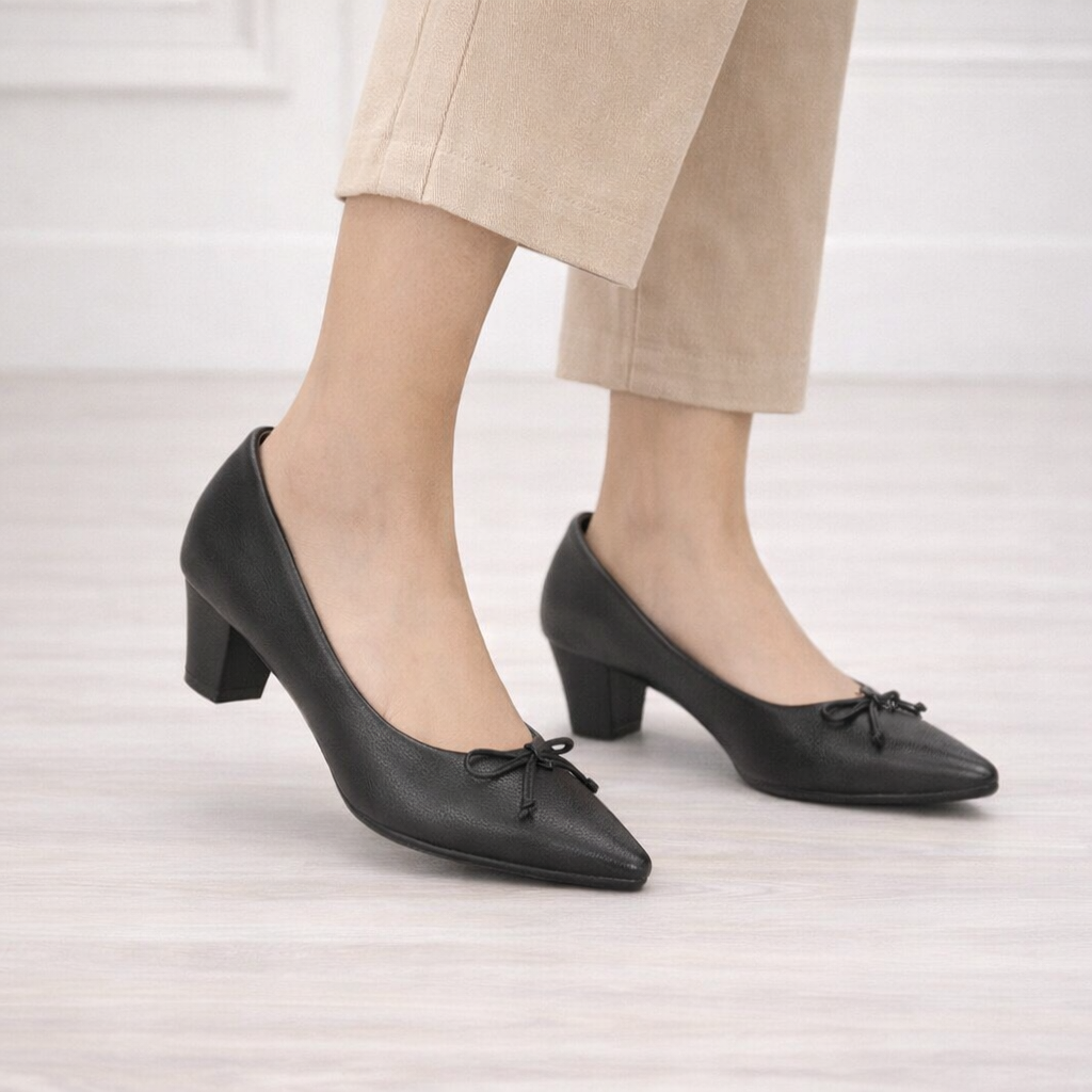 Mirage Bow Block Heels - The Heels India