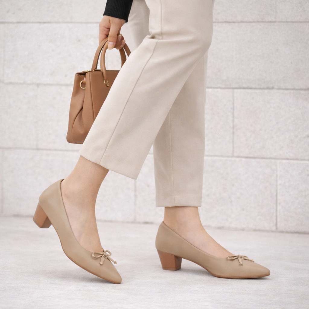 Mirage Bow Block Heels