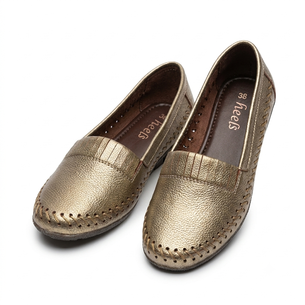 Lizzy 2.0 Leather Classic Ballerinas in Bronze – view 2