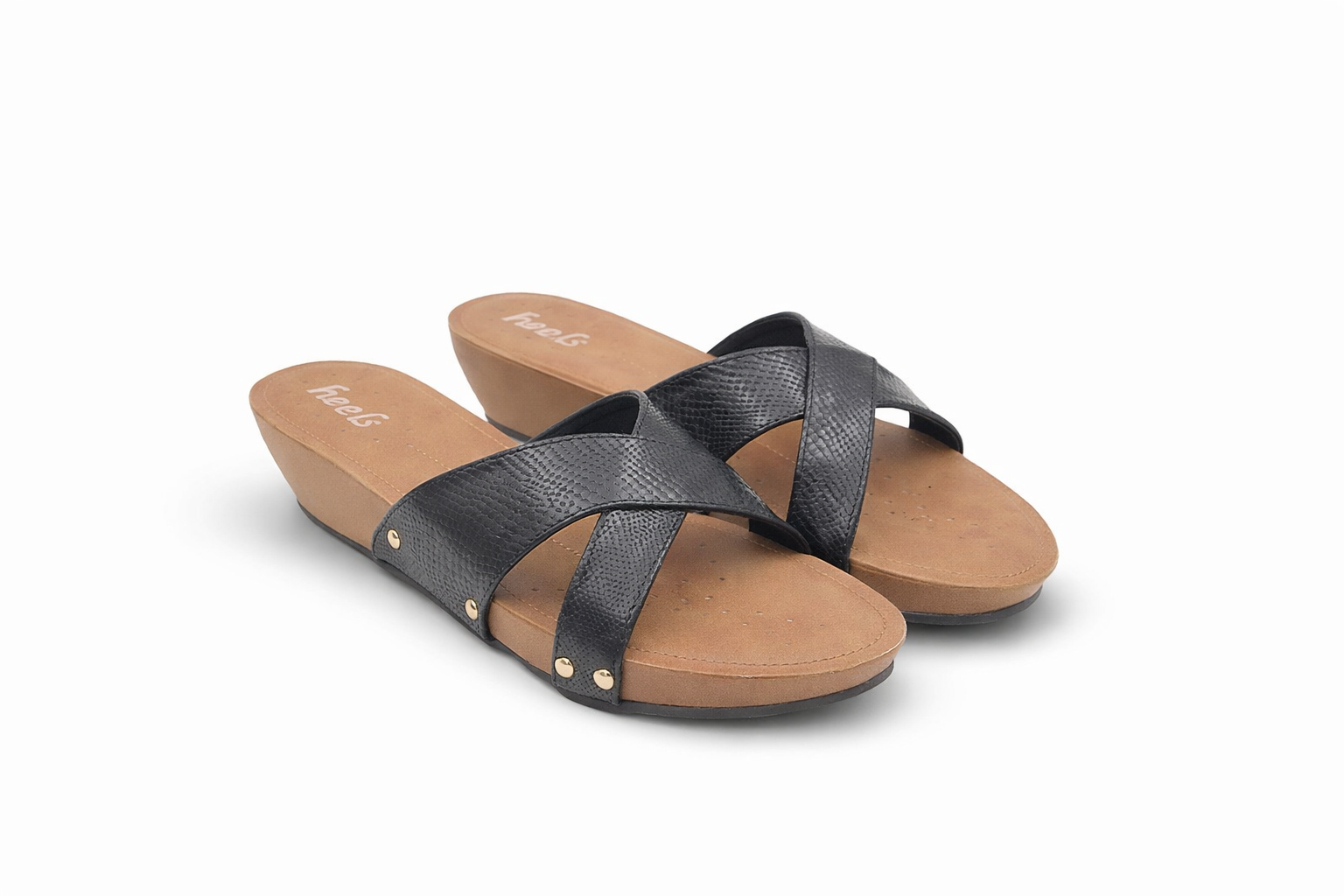 Zeeba Cushioned Cross Slippers