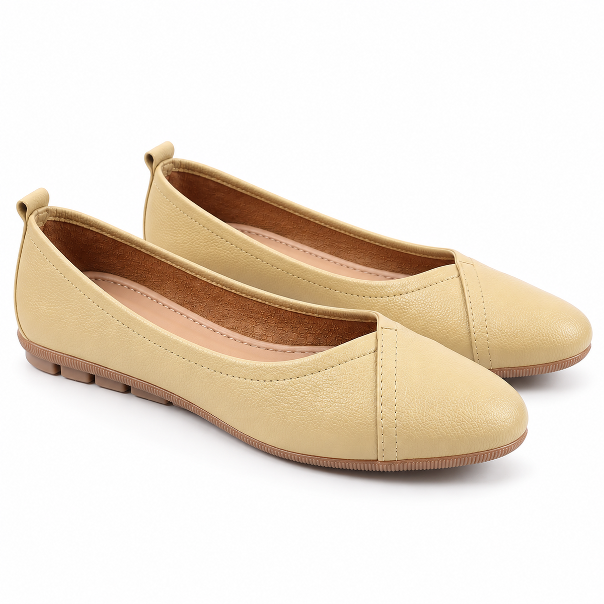 Kyra Leather Stitch Classic Flat Ballerinas