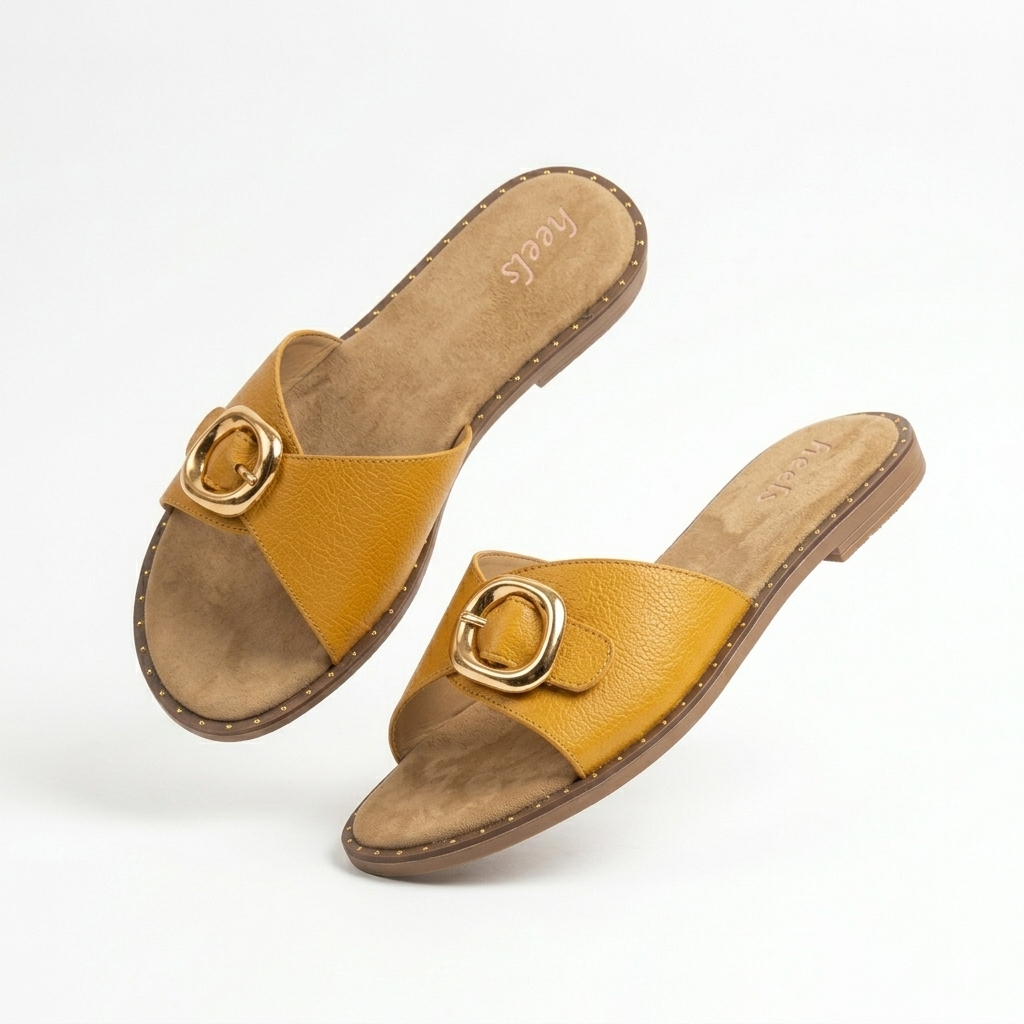 Sarah Comfort Buckled Summer Sliders