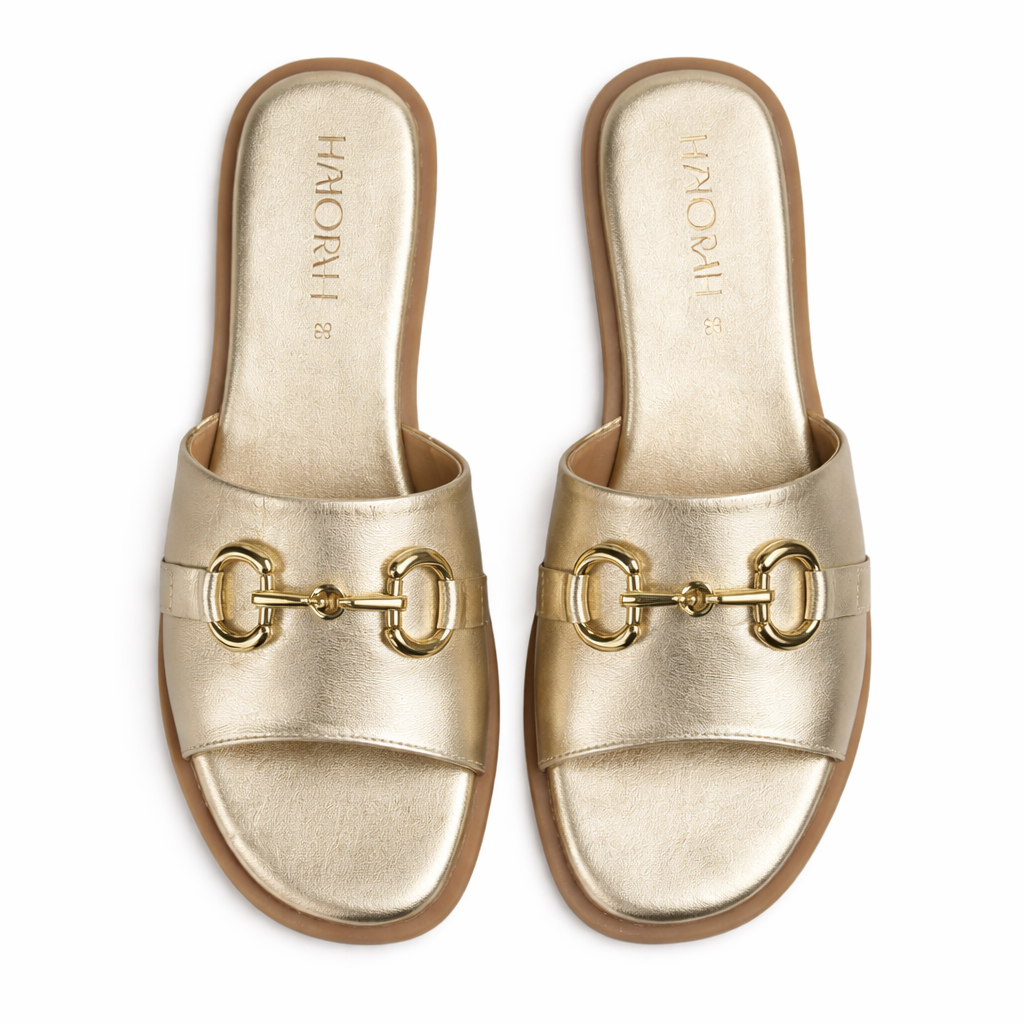 FLUTTER Premium Leather Neon Summer Sliders