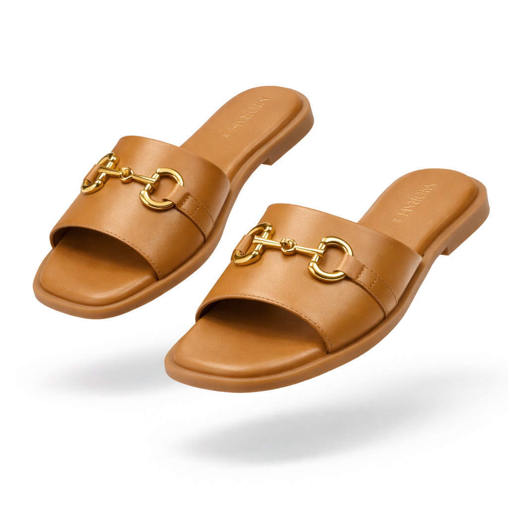 FLUTTER Premium Leather Neon Summer Sliders