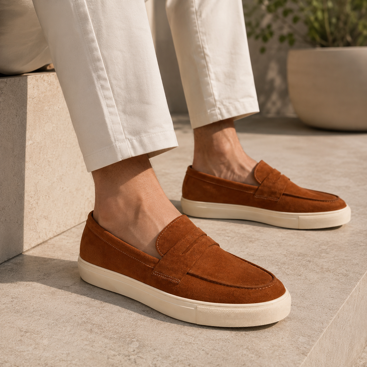 Fabrizio Suede Leather Slipons