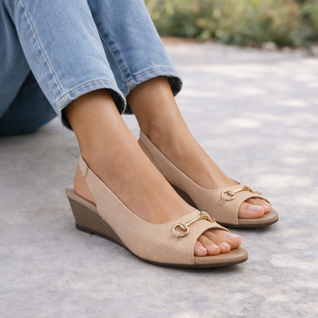 Antoine Wedge Heel Peep-toe Sandals - The Heels India
