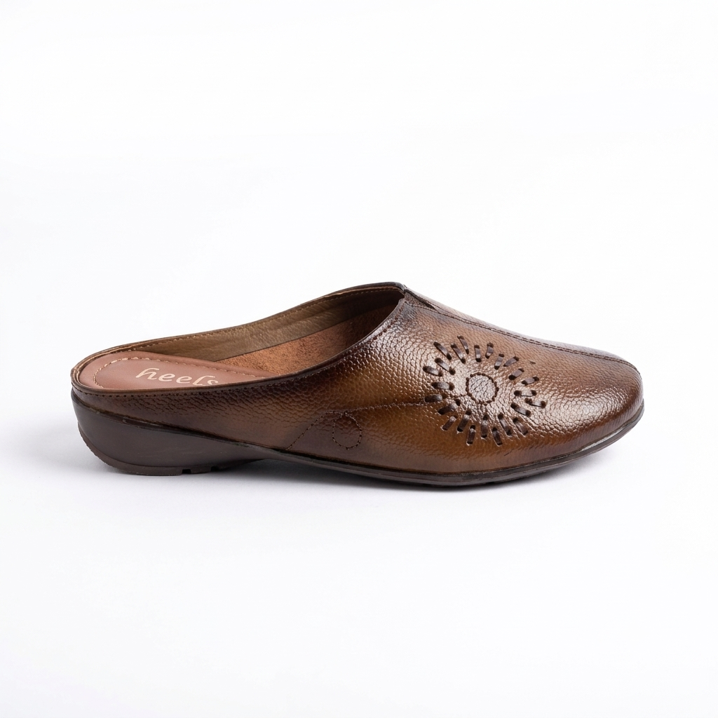 Lydia Leather Back Open Everyday Mules