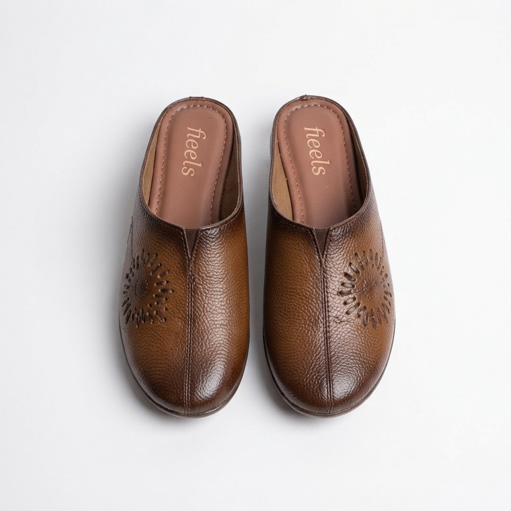 Lydia Leather Back Open Everyday Mules