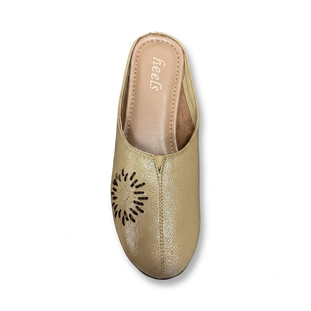 Lydia Leather Back Open Everyday Mules