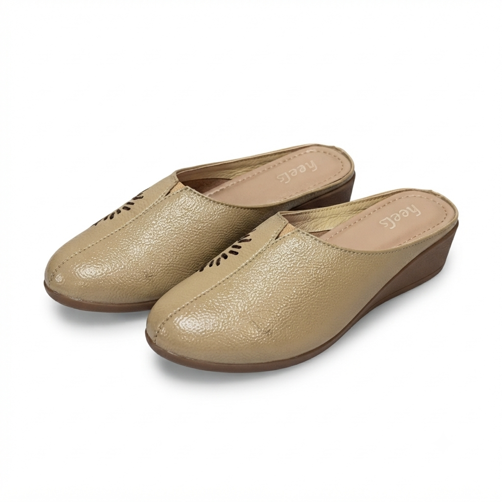 Lydia Leather Back Open Everyday Mules