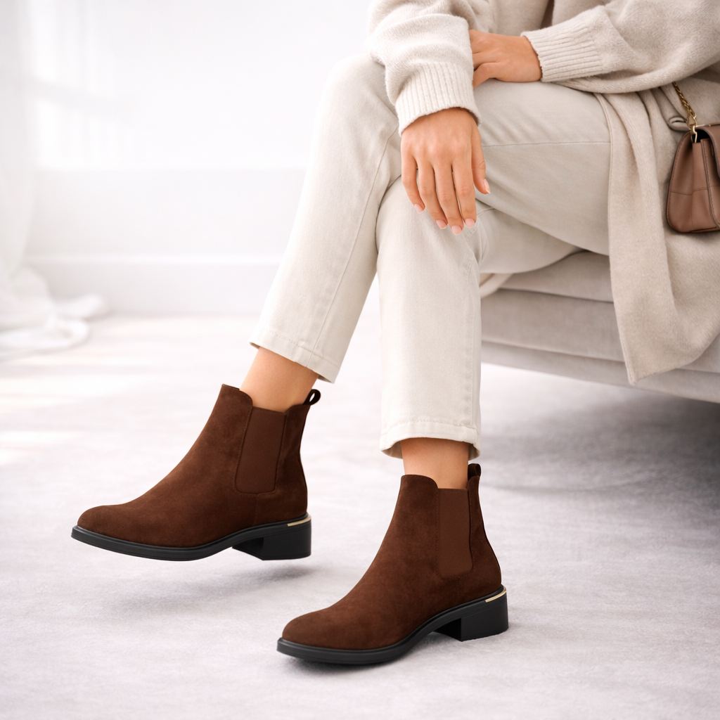 Rhonda Premium Suede Chelsea Winter Ankle Boots - The Heels India