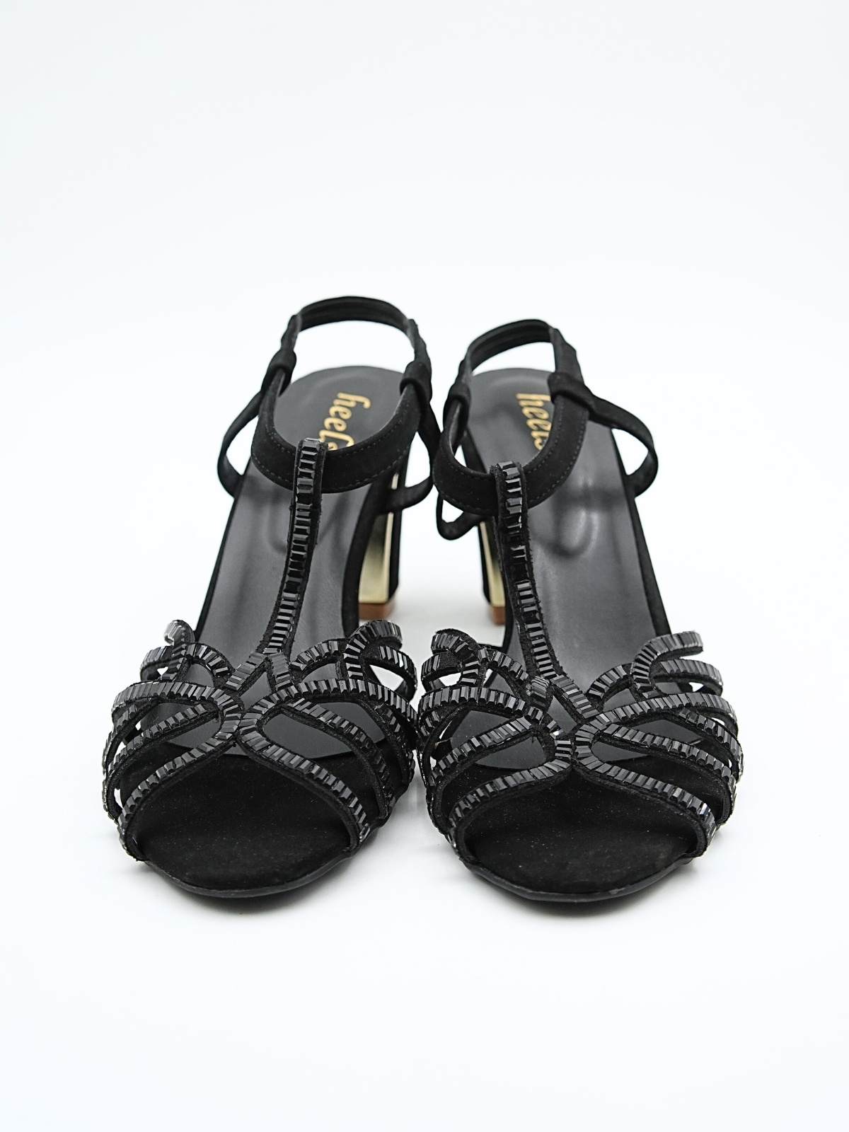 Leah Embellished Block Heels