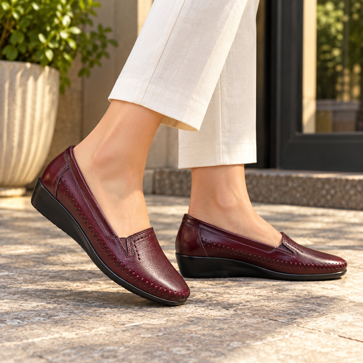 Lizzy Wedge Leather Classic Ballerinas