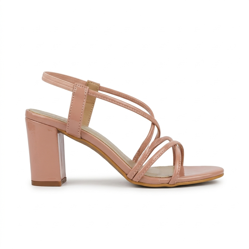 Aurelia Strappy Gladiator Patent Block Heels
