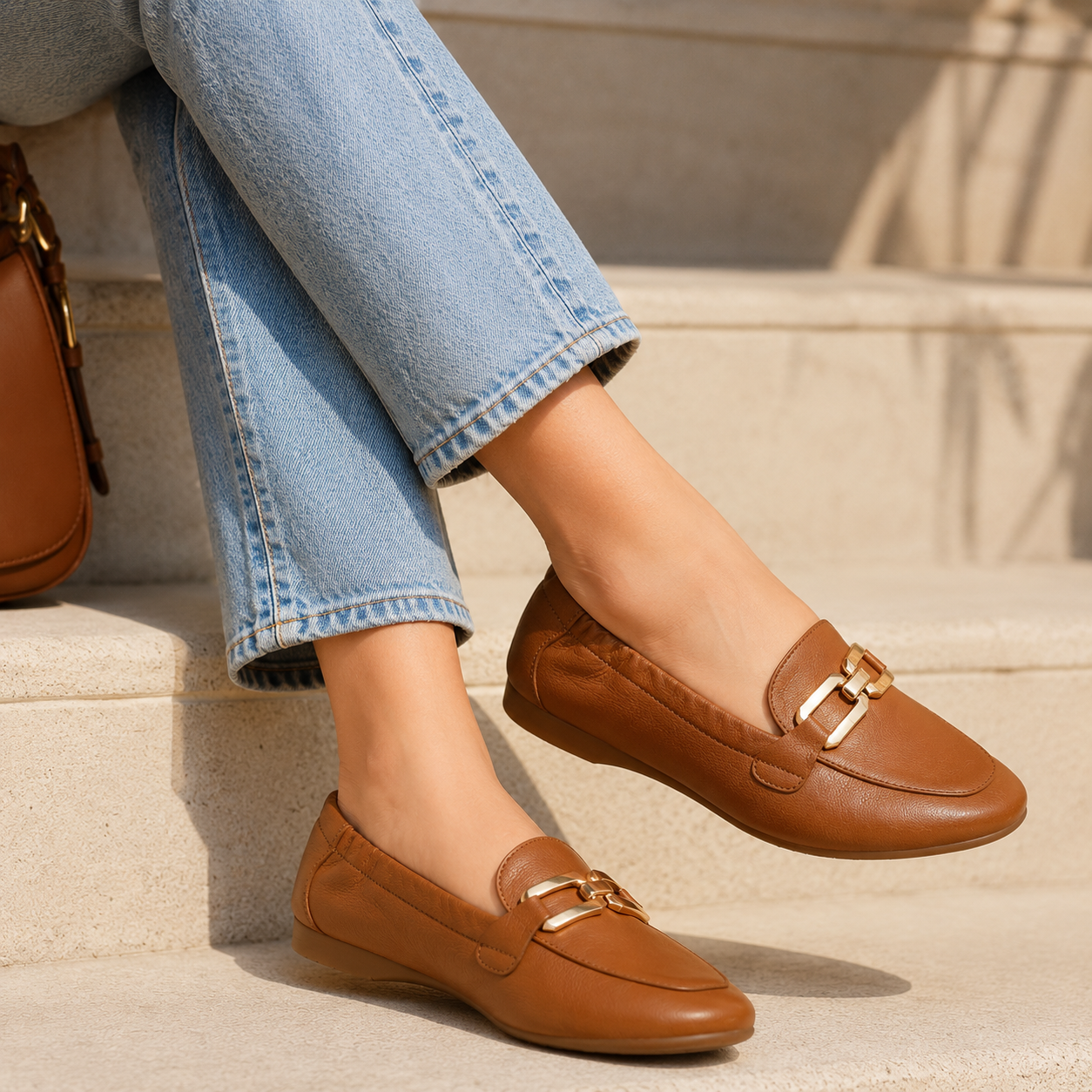Athena Leather Stretch Ballerinas - The Heels India