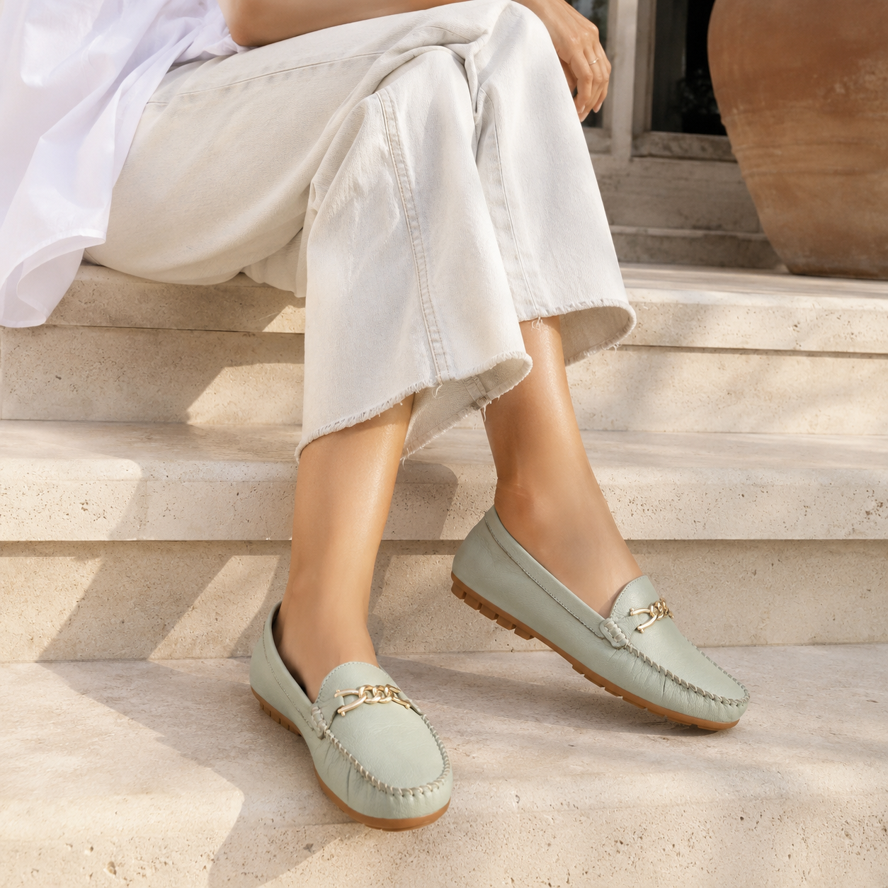 Kelly Leather Cushion Loafers - The Heels India