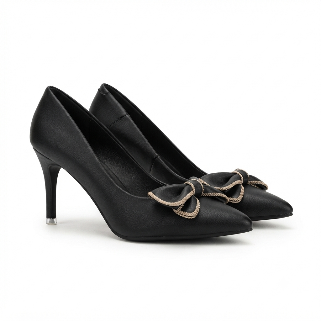 Rosalia Bow Pencil Heel Stilettos