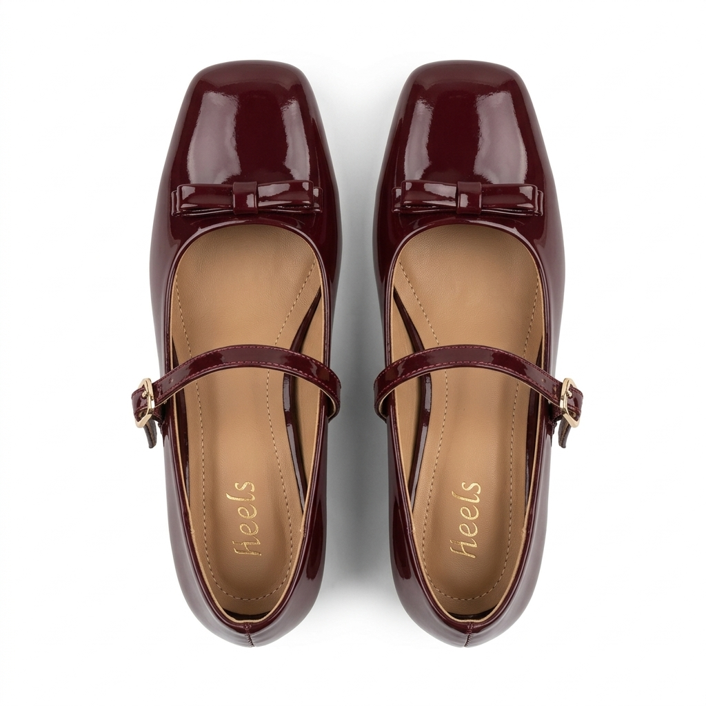 Marlyn Patent Mid Heel Mary Jane Strap Shoe