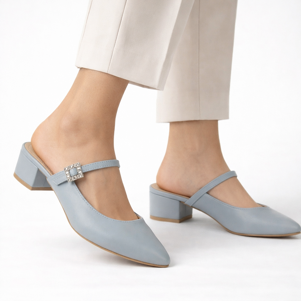 Julia Back Open Mid Heel Mary Janes