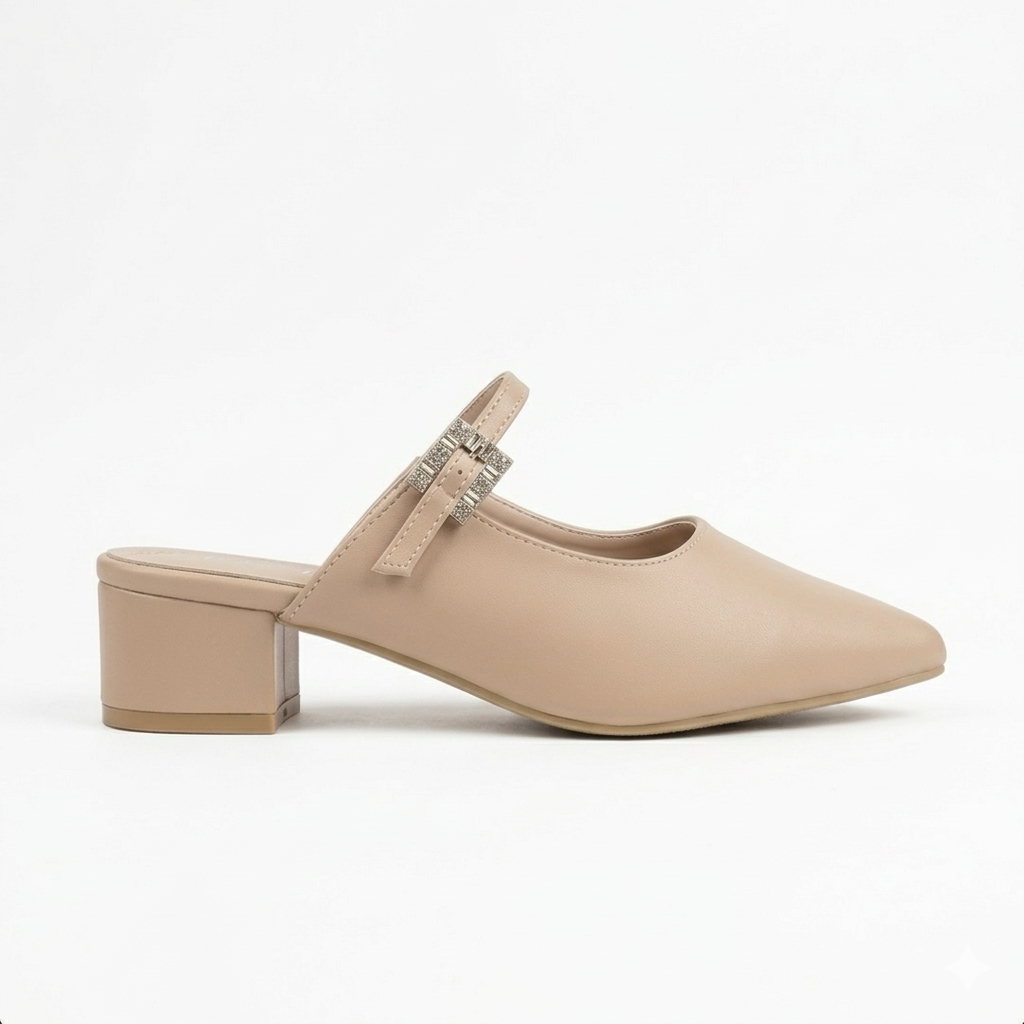 Julia Back Open Mid Heel Mary Janes