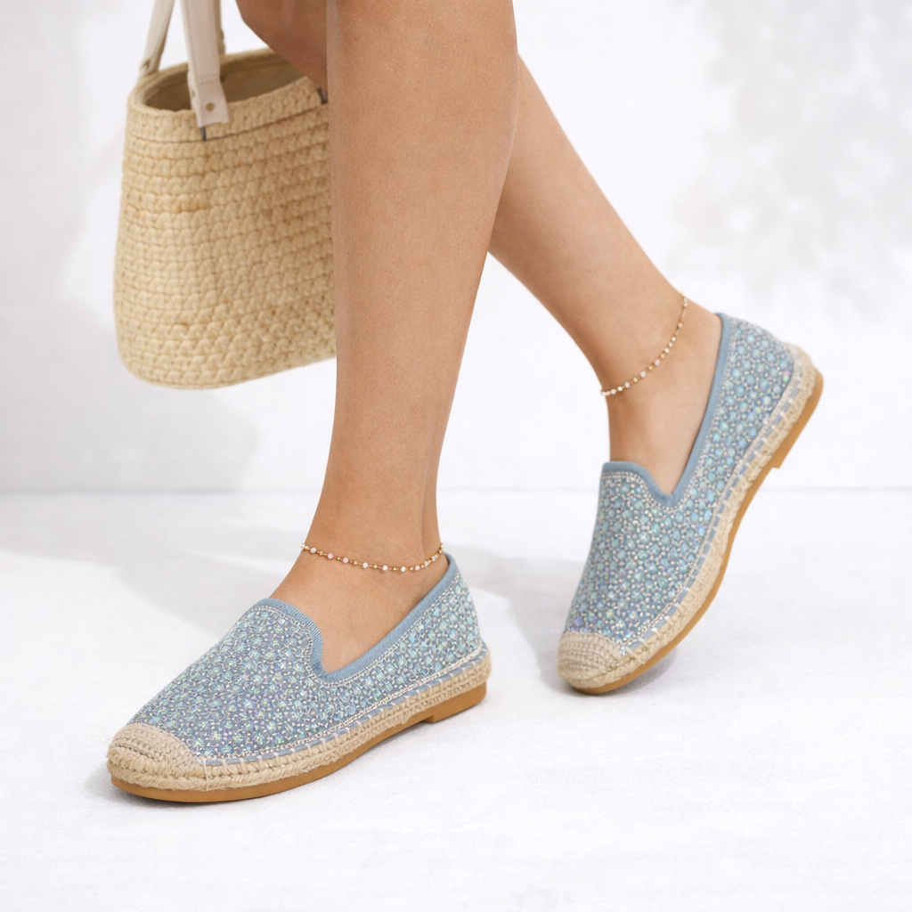 Azzura Jute Bling Espadrilles - The Heels India