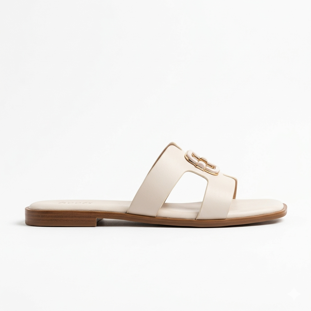 Sasha Buckled Flat Summer Sliders