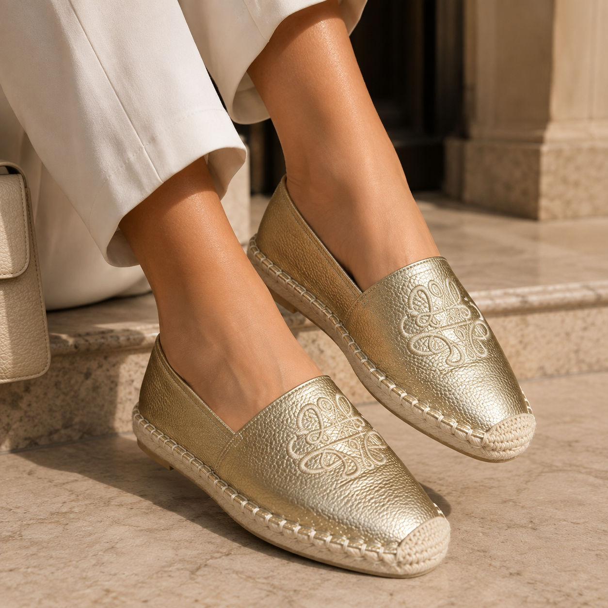 Mensho Cushioned Espadrille Slip On Loafers