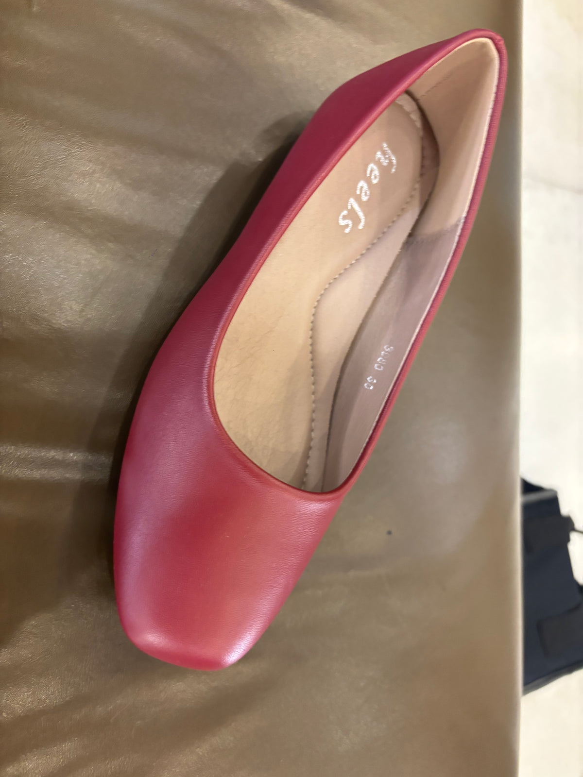 Stella Classic Vegan Ballerinas in Maroon - The Heels India
