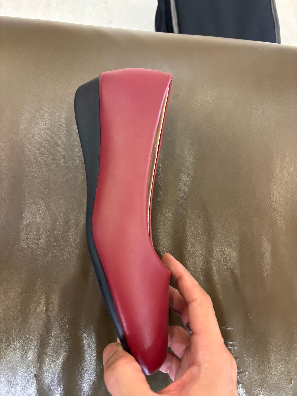 Stella Classic Vegan Ballerinas in Maroon - The Heels India