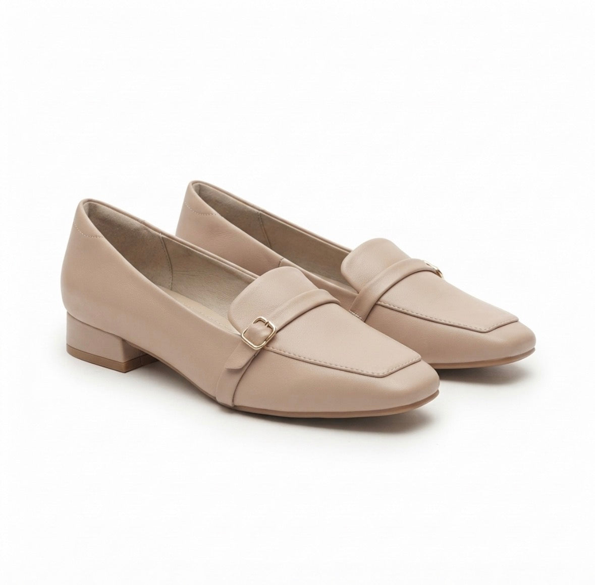 Paris Buckled Mid Heel Formal Loafers