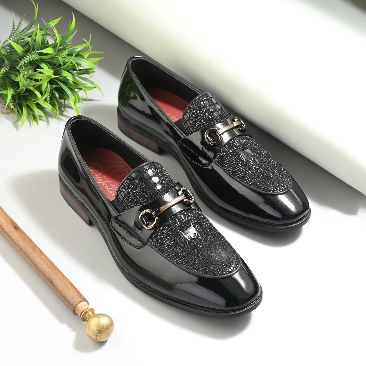 Kenneth Premium Patent Leather Formal Moccasin Shoes