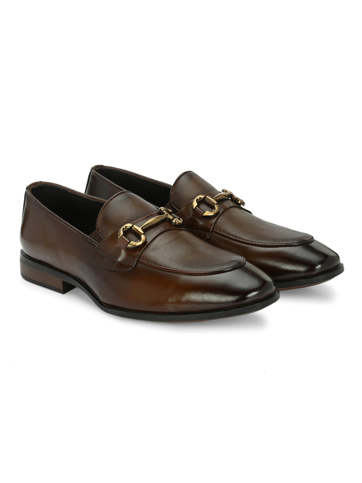 Bastian Leather Buckled Formal Moccasins