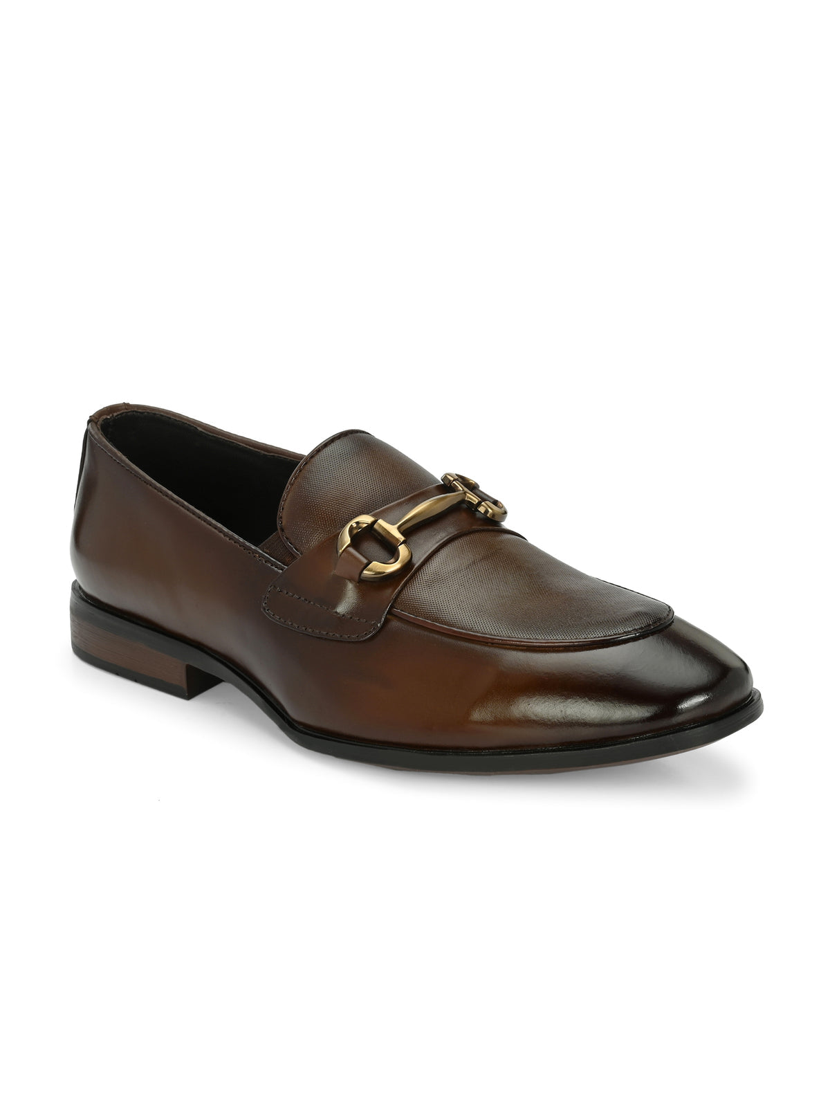 Bastian Leather Buckled Formal Moccasins