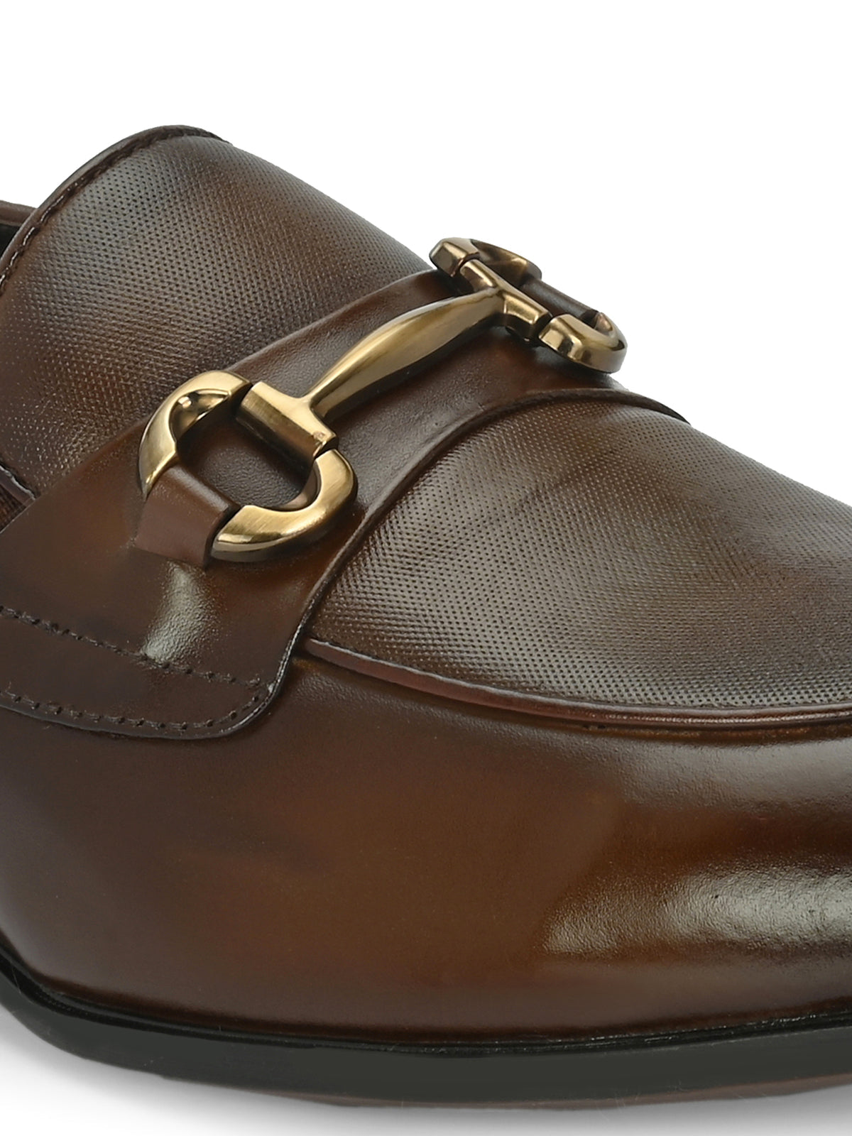 Bastian Leather Buckled Formal Moccasins